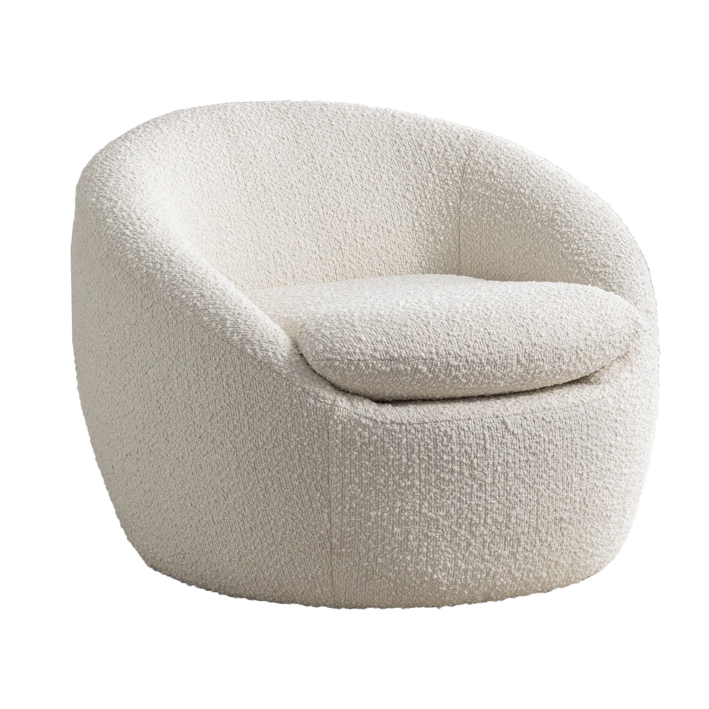 Roundhill Furniture Winnie Modern Barrel Chair, 360 Swivel