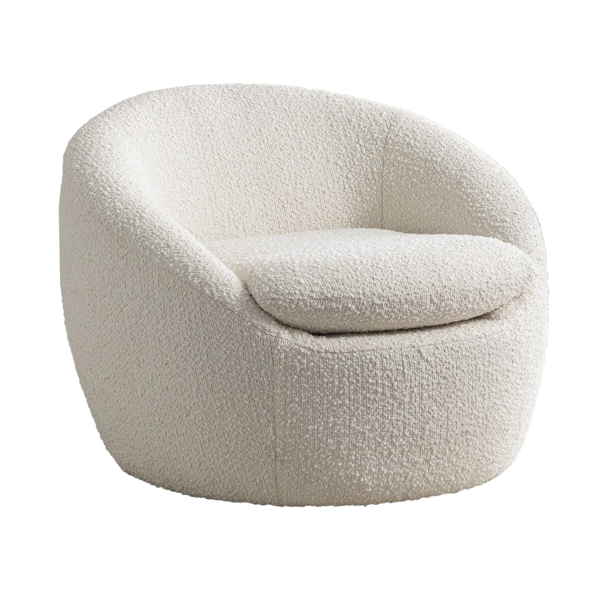 Roundhill Furniture Winnie Modern Barrel Chair, 360 Swivel
