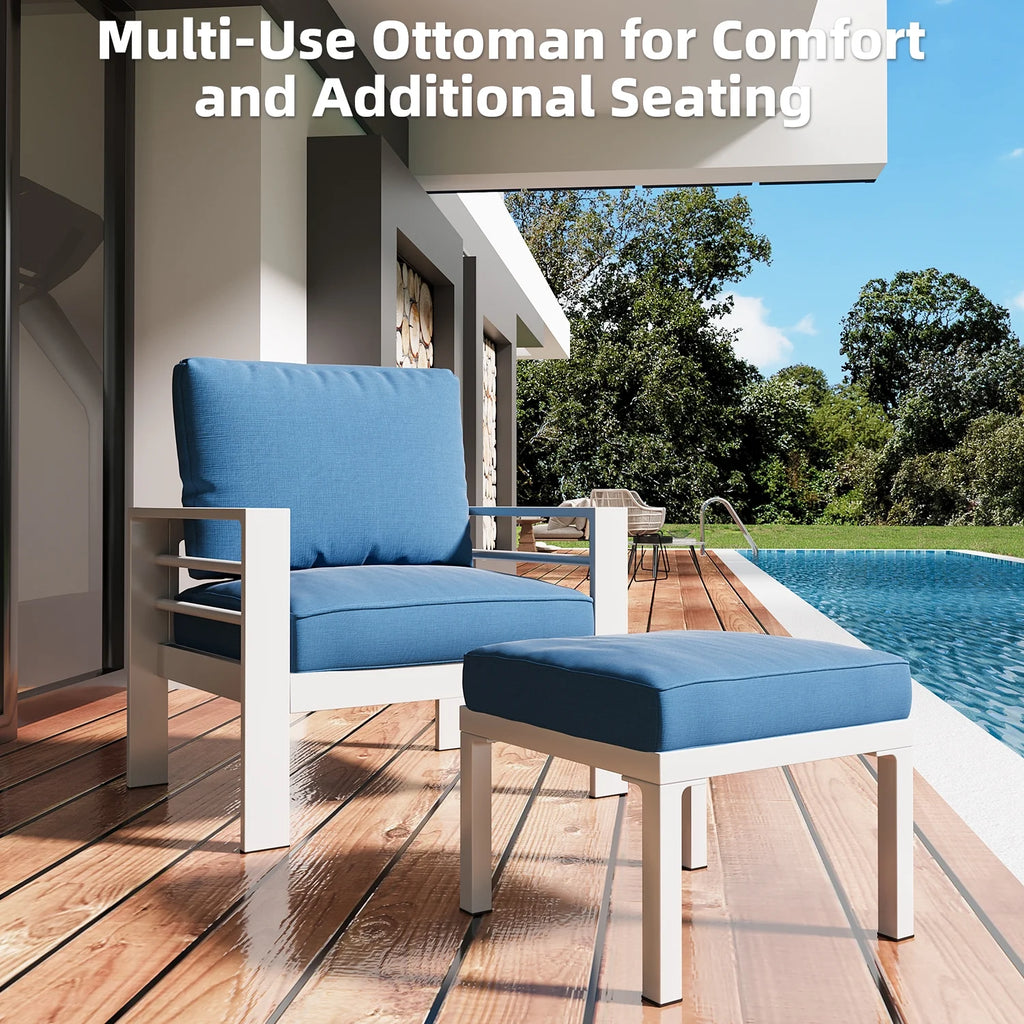 AECOJOY Aluminum Outdoor Furniture Set, 7 Pieces Metal Patio Furniture on sale Outdoor Couch Patio Conversation Set - Light Grey