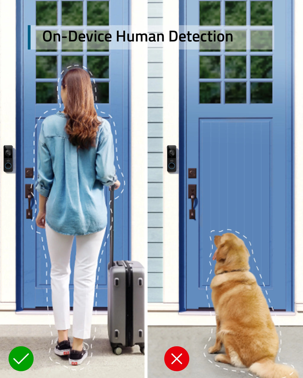 eufy Wireless 1080p Video Doorbell with Chime, Locally Stored Data