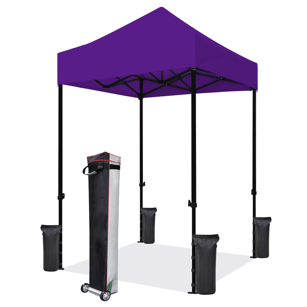 Eurmax 5x5 Pop up Canopy Outdoor Heavy Duty Tent,Ruby