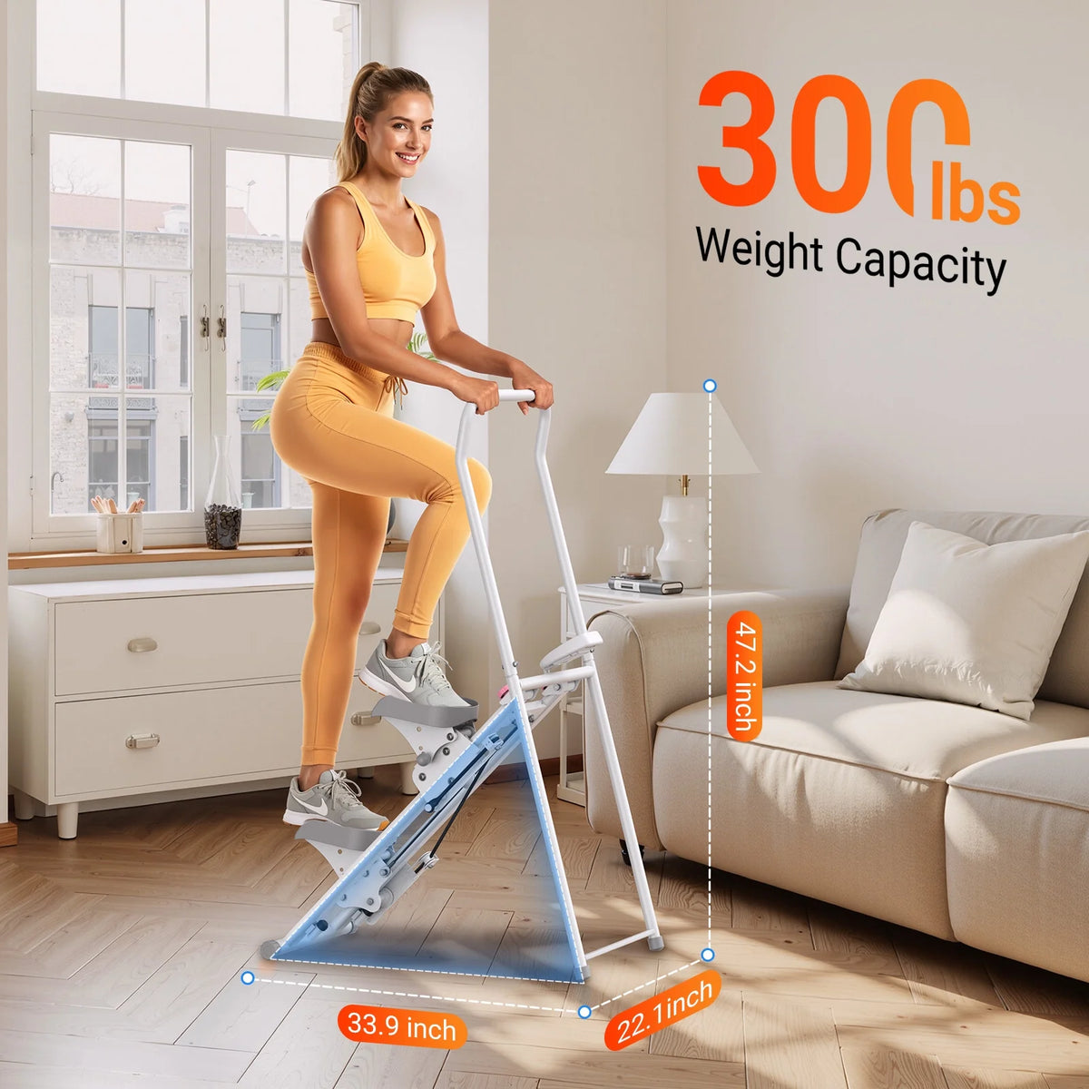 MERACH Stair Stepper for Home Compact Foldable Vertical Climber - Full-Body Workout Stepper, Home Gym Cardio Exercise Equipment