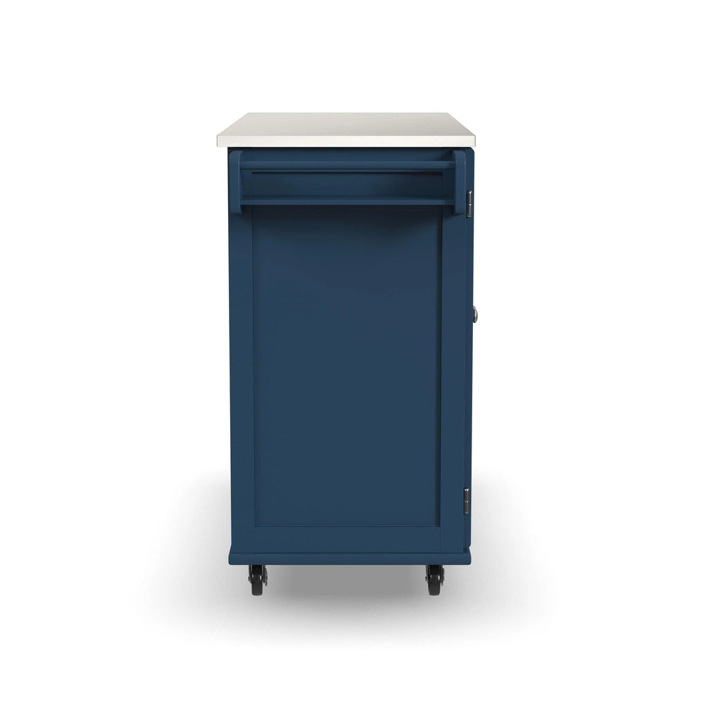 Homestyles Dolly Madison Engineered Wood Kitchen Cart in Sage Green/Nickel