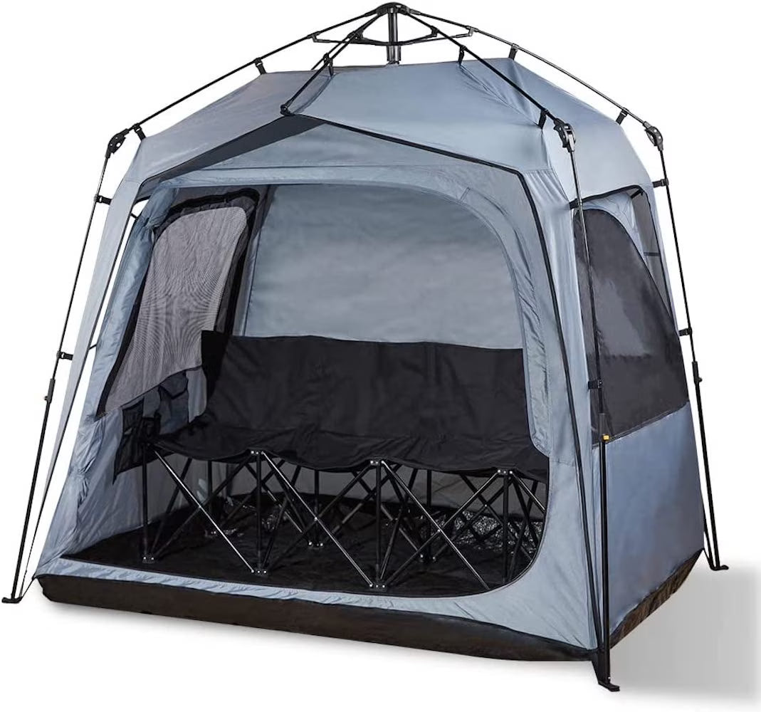 FOFANA All Weather Sports Pod Tent for up to 4 People - Pop up tent - Sports Tent with Clear and Mesh Windows