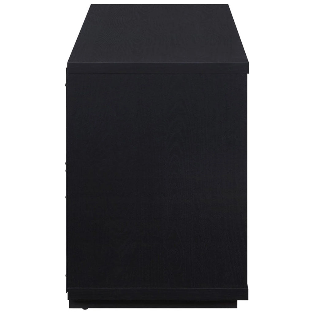 Beautiful Fluted TV Stand for TVs up to 70 by Drew Barrymore, Rich Black Finish