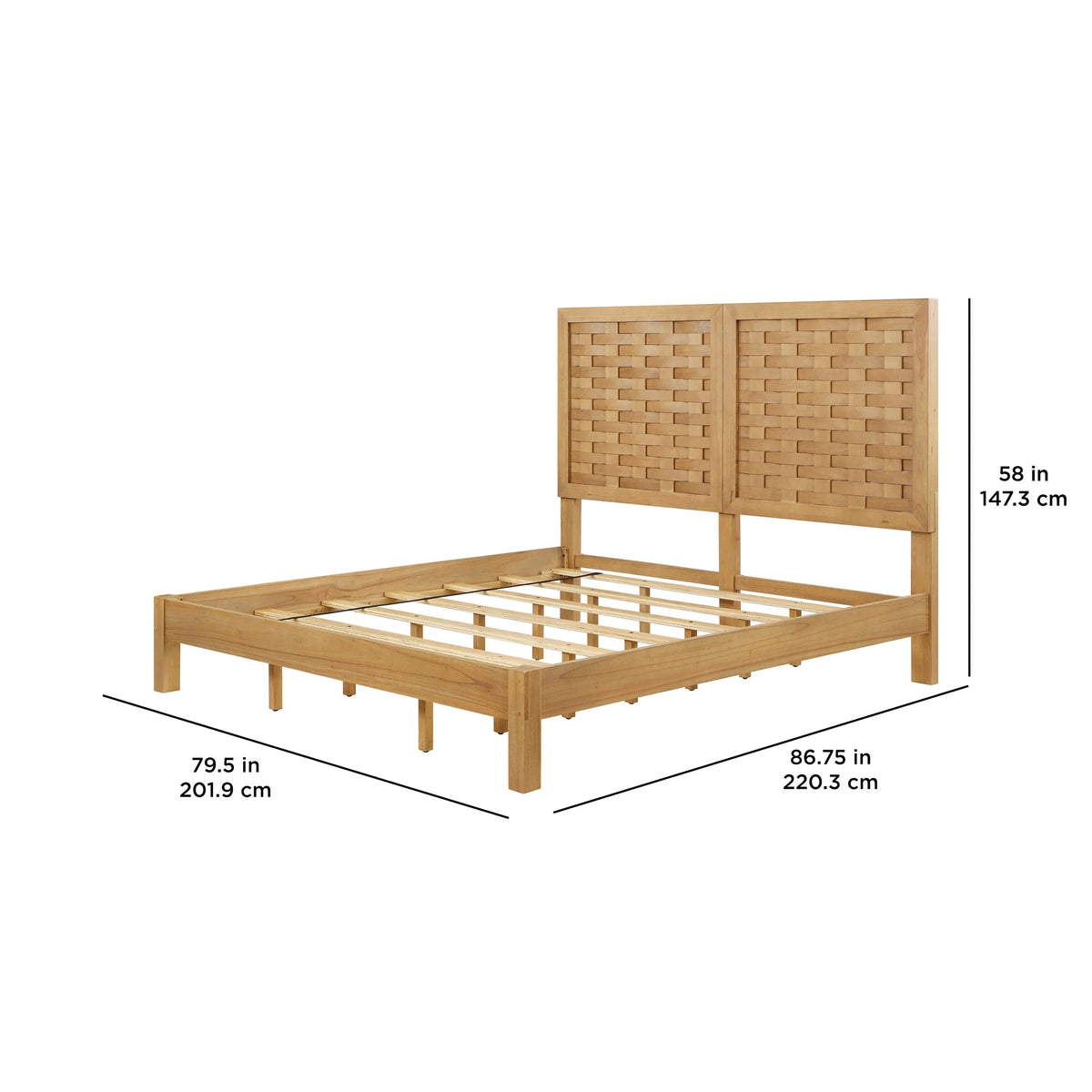 Better Homes & Gardens Bristol Queen Woven Bed, Natural Oak finish, by Dave & Jenny Marrs