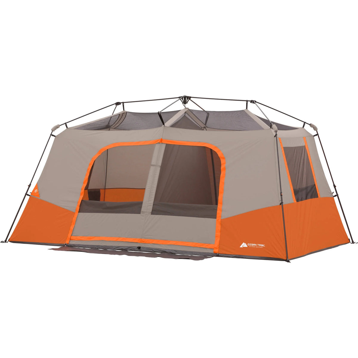 Ozark Trail 11-Person Instant Cabin Tent with Private Room 3-Room Family Camping Tent with Awning