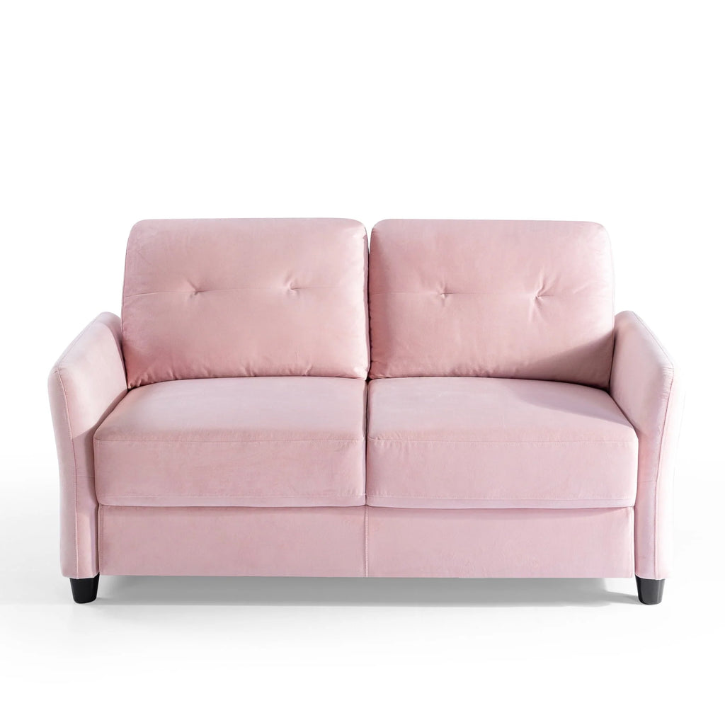Ember Interiors Ricardo Loveseat, Blush Velvet