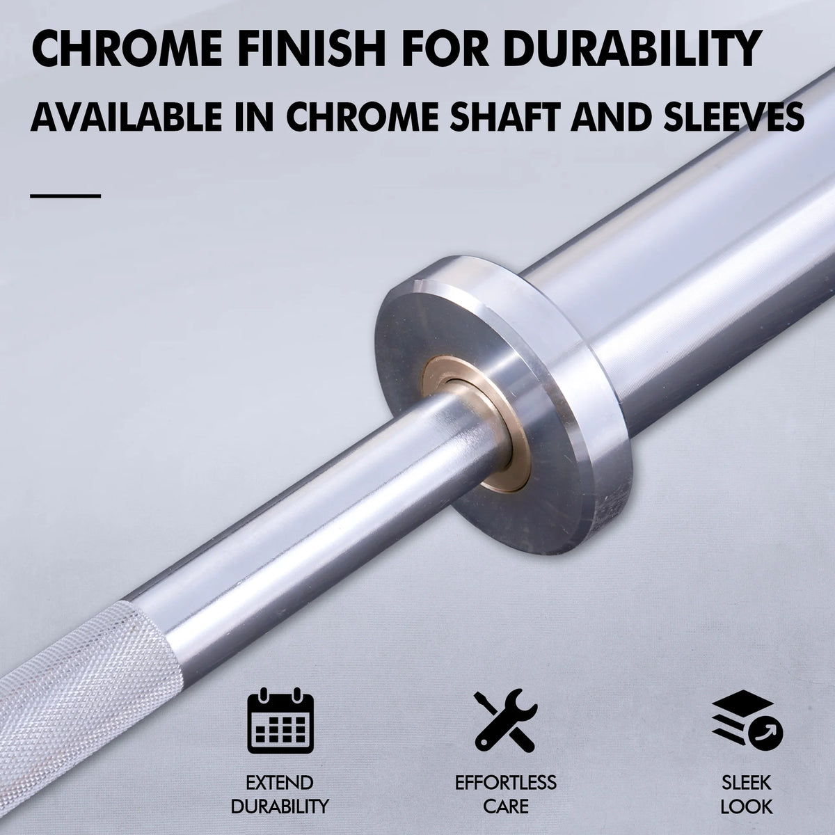 Mikolo 7ft Olympic Barbell, Barbell for Weightlifting and Powerlifting 45lb, Olympic Bar for 1500lbs Capacity, Weight Bar Fit 2 Standard Weights