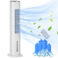 Resenkos 42" 3-In-1 Evaporative Air Cooler with Water Tank, Ice Cooling Fan with Humidifier, 52 Oscillating Portable Swamp Cooler, White
