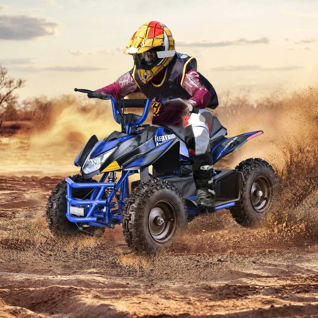 Aoemoe 500W Ride-On Racer 15mph Speed, 36V Battery, 45 60 Min Play, Blue