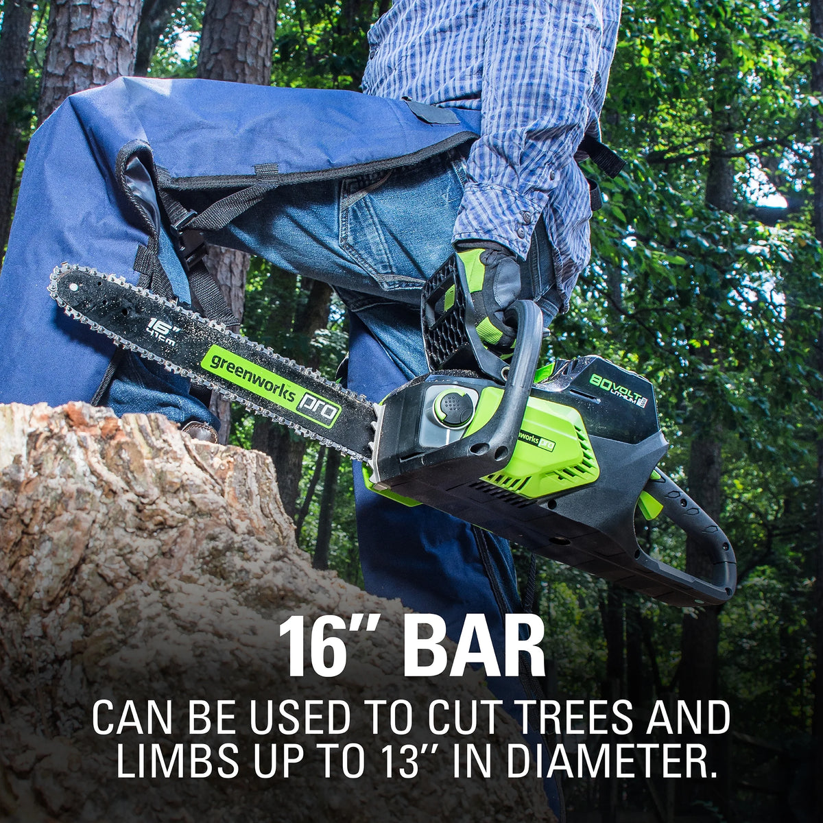 Greenworks 80V 16" Brushless Chainsaw with 2.0 Ah Battery & Charger 2004502
