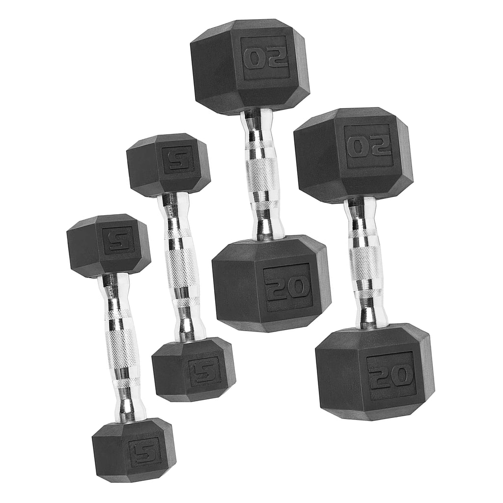 CAP 150lb Rubber Hex Dumbbell Set