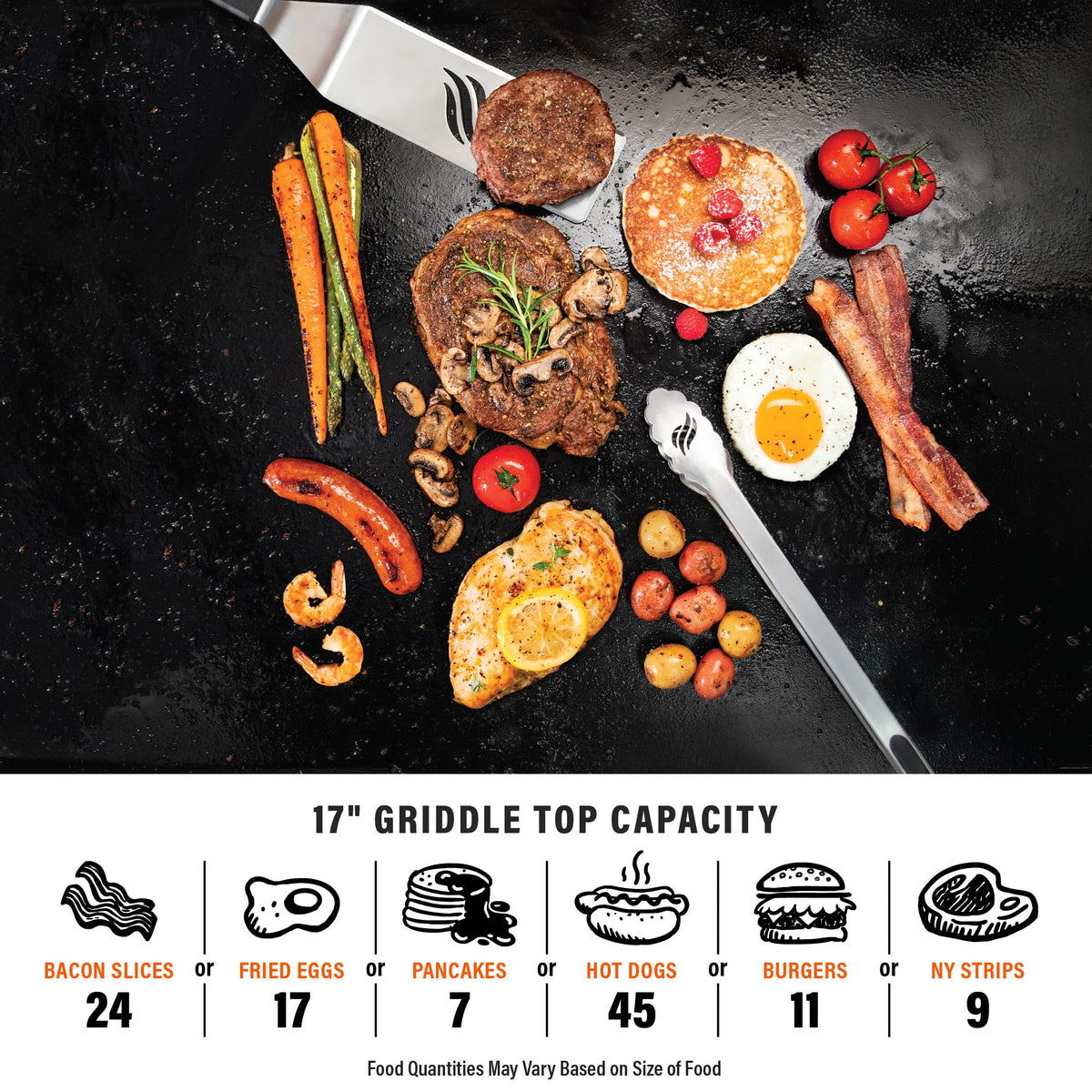 Blackstone 17 Original Tabletop Griddle with Stainless Steel Front Panel