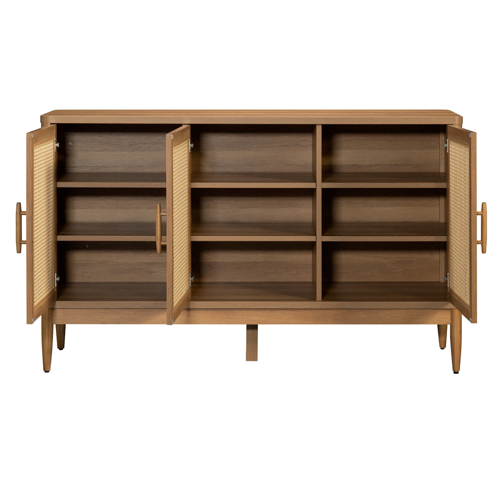 Better Homes & Gardens Springwood Caning Sideboard, Light Honey Finish