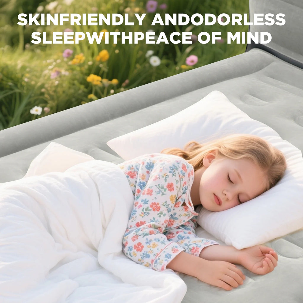 EGGORY King Size Air Mattress with Built-in Pump Inflatable Air Beds, Puncture-Resistant for Camping & Trip & Home