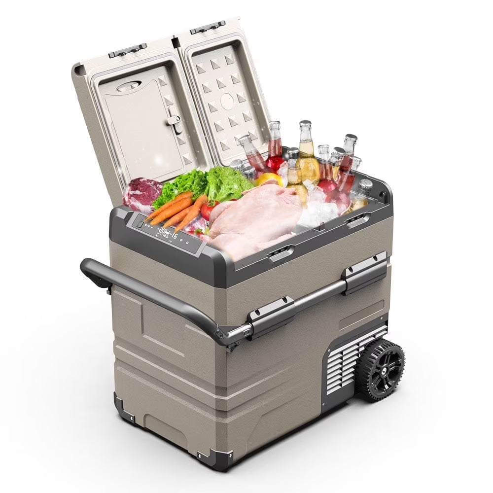 Alpicool TA35 Portable Refrigerator 37 Quart(35 Liter) Dual Temperature Control Fridge Mini Freezer for Travel,Camping,Fishing, Outdoor -12/24V DC