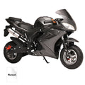 49cc 4-Stroke Pocket Rocket Motorcycle, Mini Motorcycle, Gas Pocket Motorbike with Front Rear Disc Brakes, Racing Max Speed 25MPH, Dual Headlights-Black