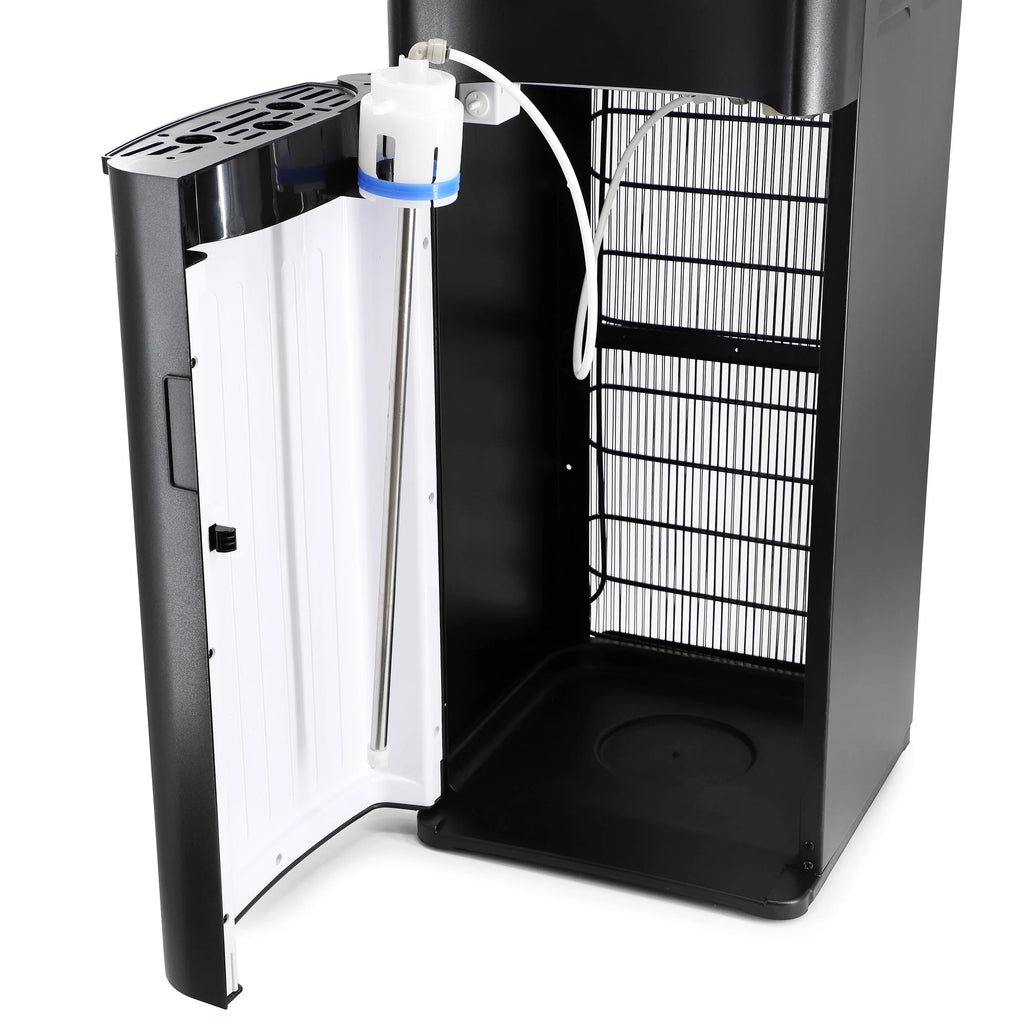 MegaChef Stainless Steel Bottom Load Hot and Cold Water Dispenser 5 Gallon Water Cooler