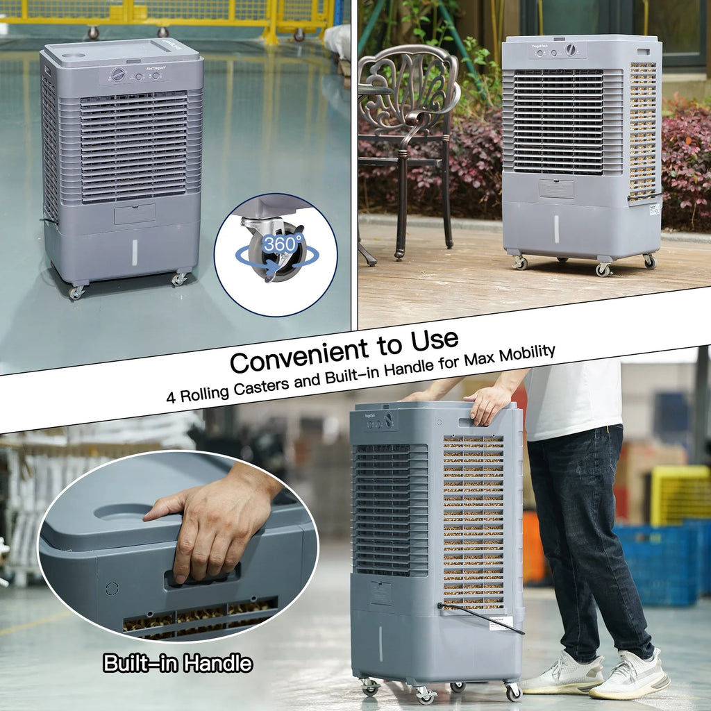 YougetTech 37'' Portable 3000CFM Evaporative Air Cooler