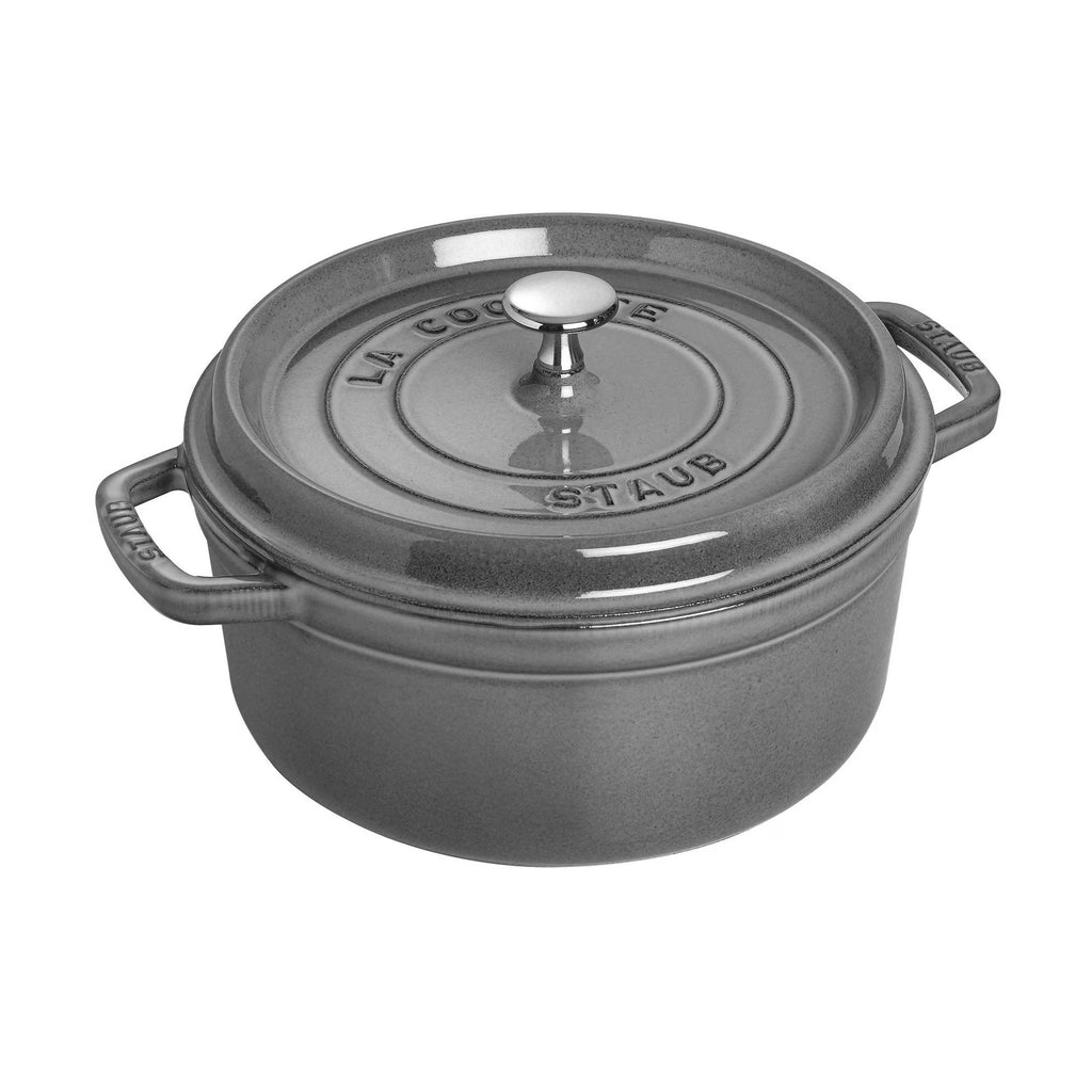 Staub Cast Iron 4-qt Round Cocotte - Matte Black