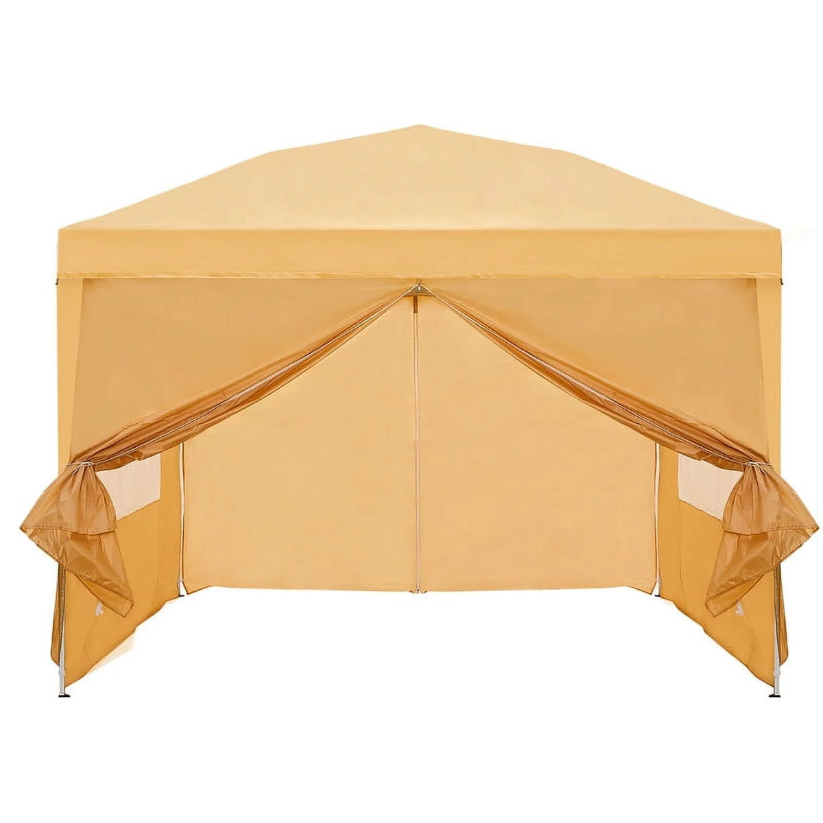 Clipop Portable 10x10ft Pop Up Gazebo, Instant Canopy Waterproof Anti-UV Shelter with 4 Side Panels & Carry Bag,Blue