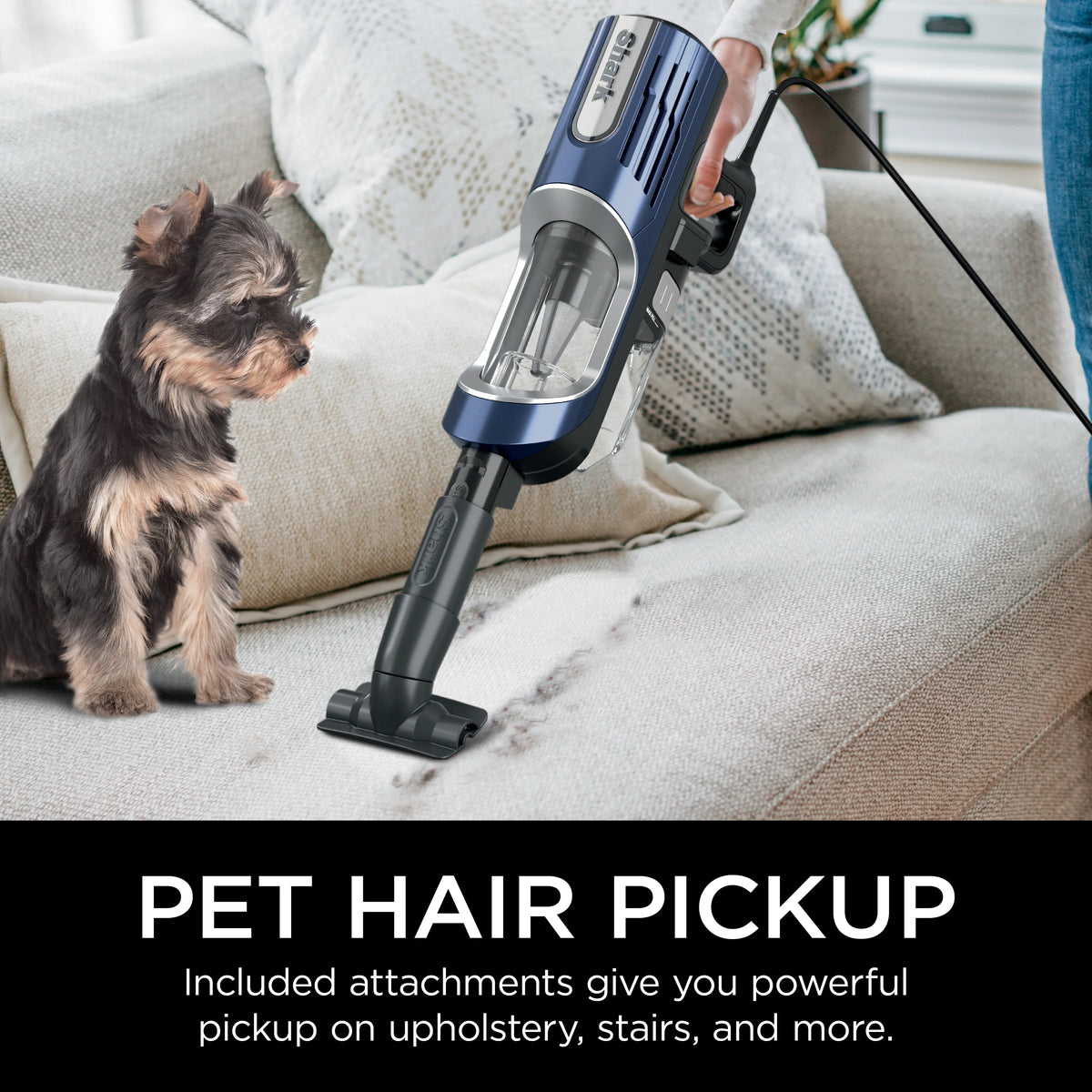 Shark UltraLight Pet Pro Corded Stick, PowerFins and Self-Cleaning Brushroll, HZ600, Cordless Stick Vacuum, Lightweight, Powerful Suction, Pet Hair, Hard Floor, Carpet, HEPA Filter