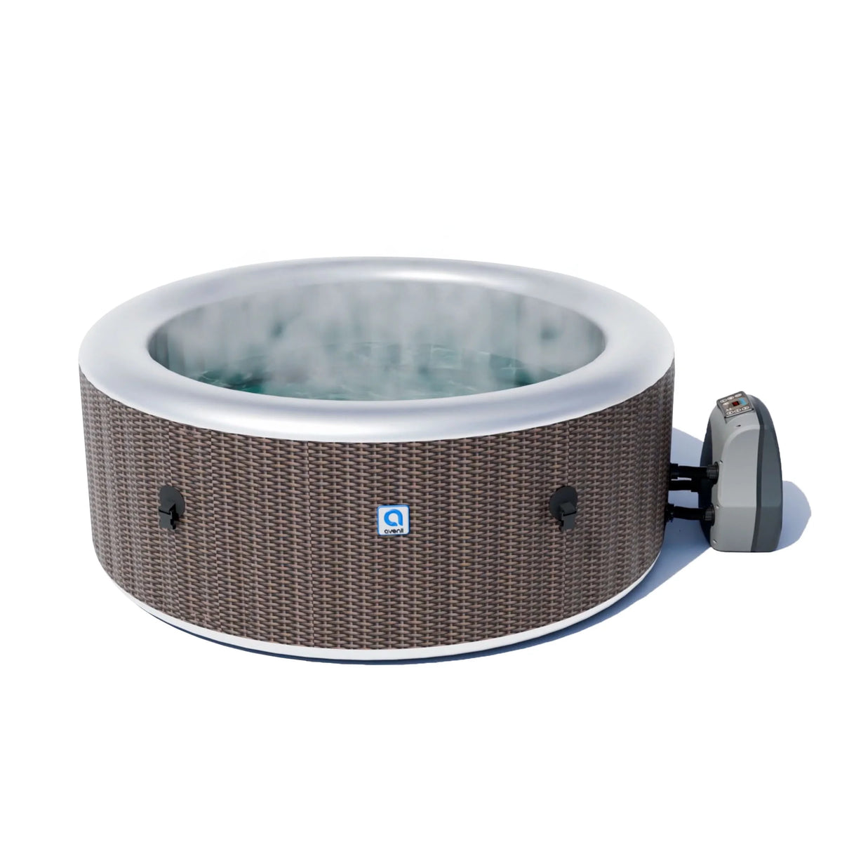 Avenli Nice 4-6 Person Inflatable Hot Tub Spa + Cover, Rattan Pattern, Rapid Heating up to 104F, 140 Water Jets, 264 Gal, Round