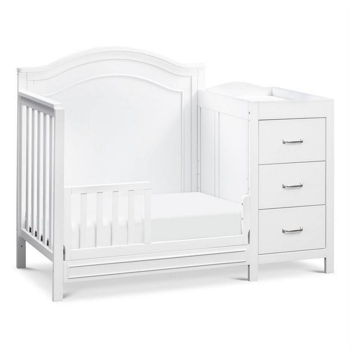 DaVinci Charlie 4-in-1 Convertible Mini Crib &amp; Changer in White