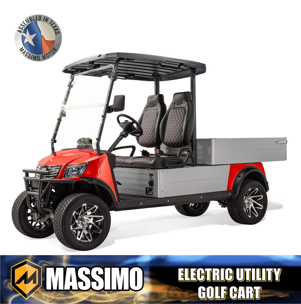 Massimo MVR Cargo Max Electric Utility Golf Cart 48V 5kW Motor - Blue