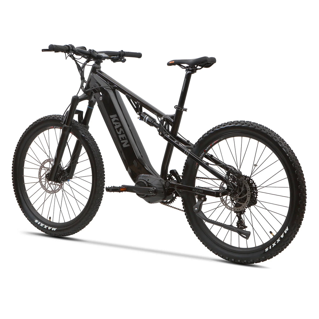 Kasen Electric Mountain Bike Mid-driven 500w 48v 15ah Full Suspension Throttle and Pedal Assist