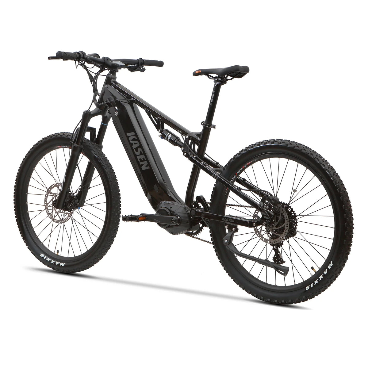 Kasen Electric Mountain Bike Mid-driven 500w 48v 15ah Full Suspension Throttle and Pedal Assist
