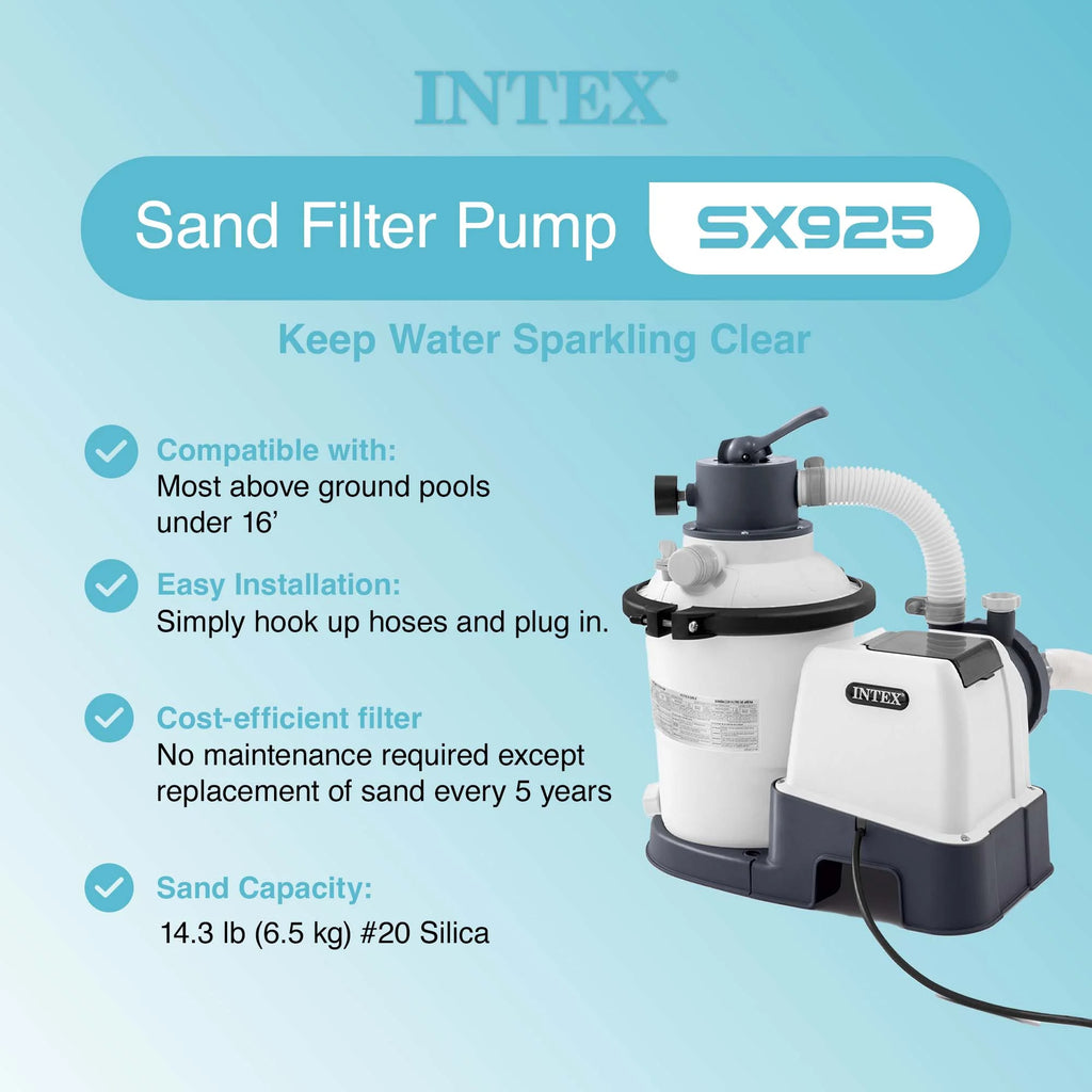 Intex 26641EG Krystal Clear Pool Sand Filter Pump for 4,400 Gallon Pools