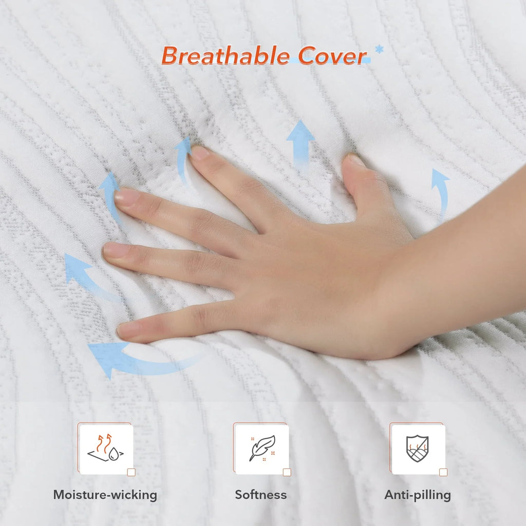 8 Full Pocket Spring Mattresses Gel Memory Foam Mattresses Hybrid Mattresses in a Box, Full Mattresses