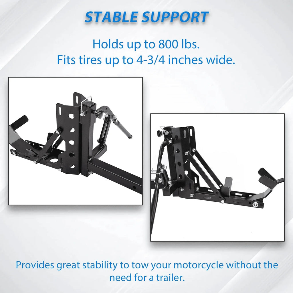Kojem 800lb Motorcycle Trailer Hitch Carrier Tow Dolly Hauler Mount Rack 2 " Heavy Duty Steel