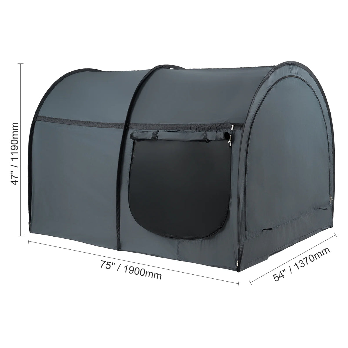 KFFKFF Sleep Canopy, Soft Pongee Material, Quad-Entry, Airy Privacy Pod with Thin Fiber Rods, Full-Sized Light-Blocking Bed Shelter, Suitable for Adult Resting Space