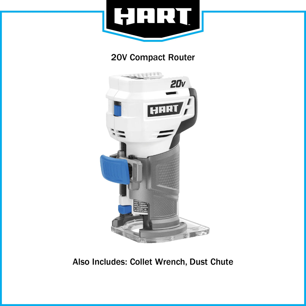 HART 20-Volt Cordless Trim Router (Battery Not Included)
