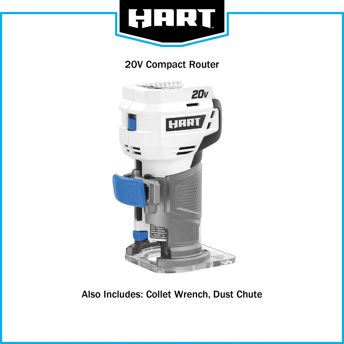 HART 20-Volt Cordless Trim Router (Battery Not Included)