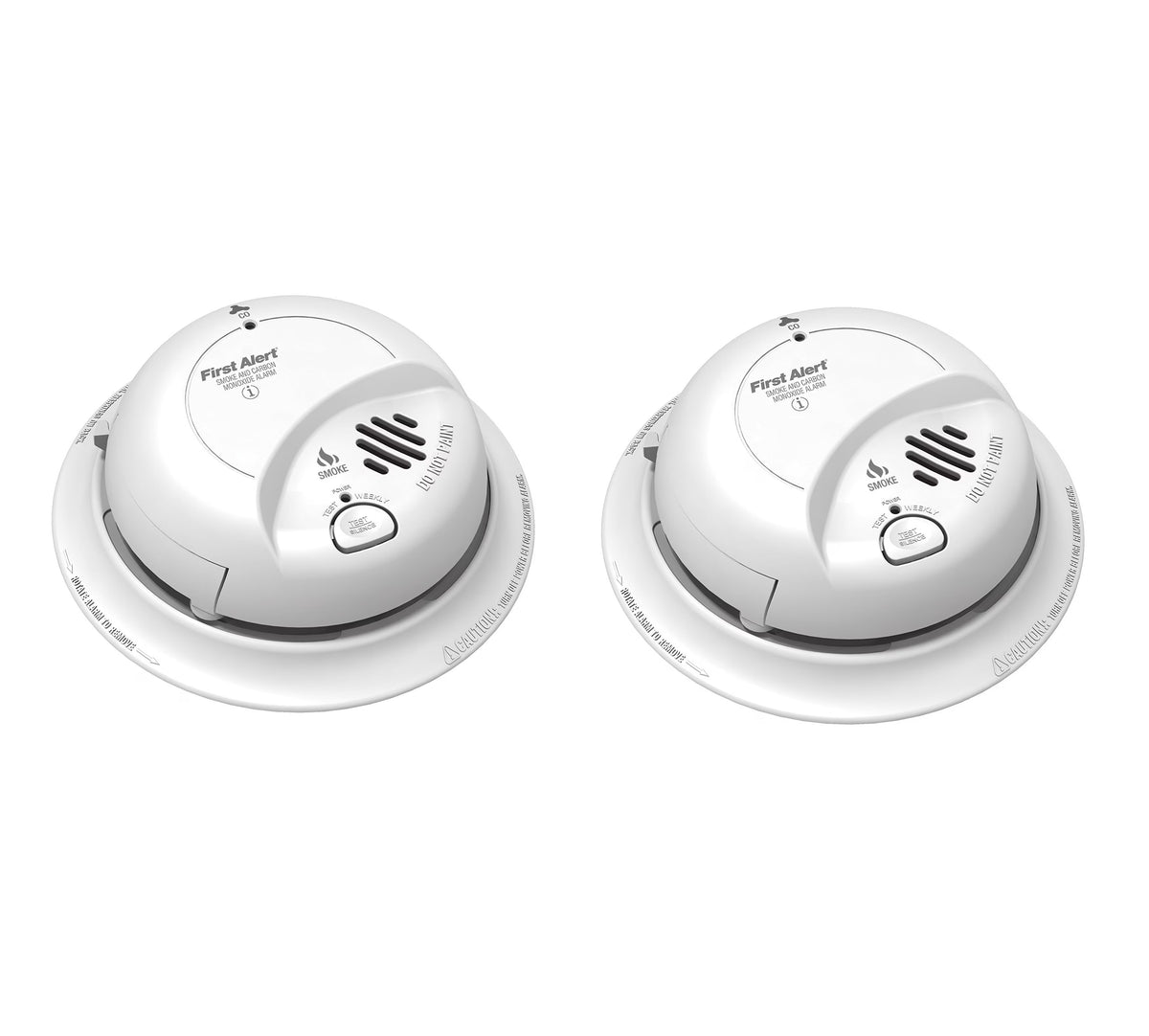 First Alert SC9120B Direct Wire Combination Smoke And Carbon Monoxide Detector, 120 Volt With 9 Volt Battery Back Up 2 Pack