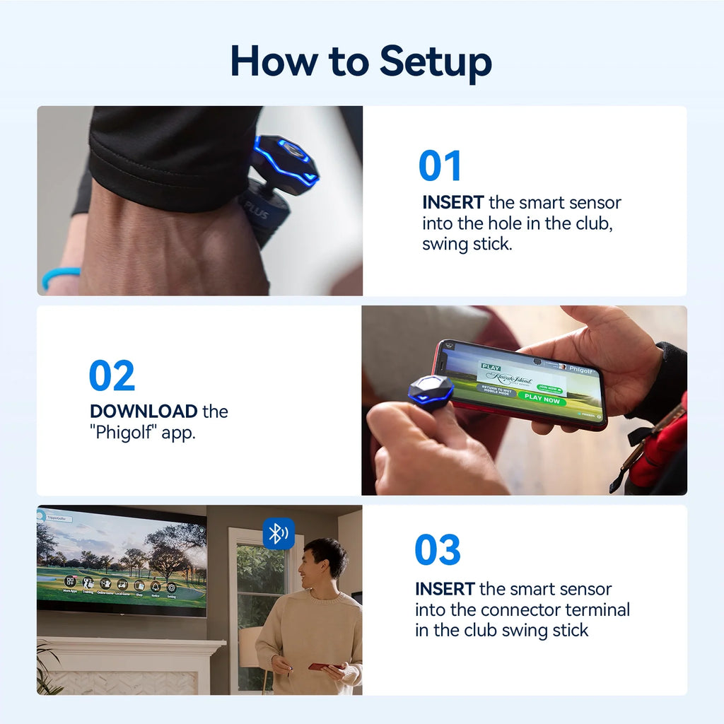 PHIGOLF Home Golf Game Simulator: Enjoy Interactive Golf with Motion Sensor & Swing Stick for Indoor & Outdoor Fun 38,000+ Courses Worldwide, Compatible with Android, iOS, App & E6 Connect