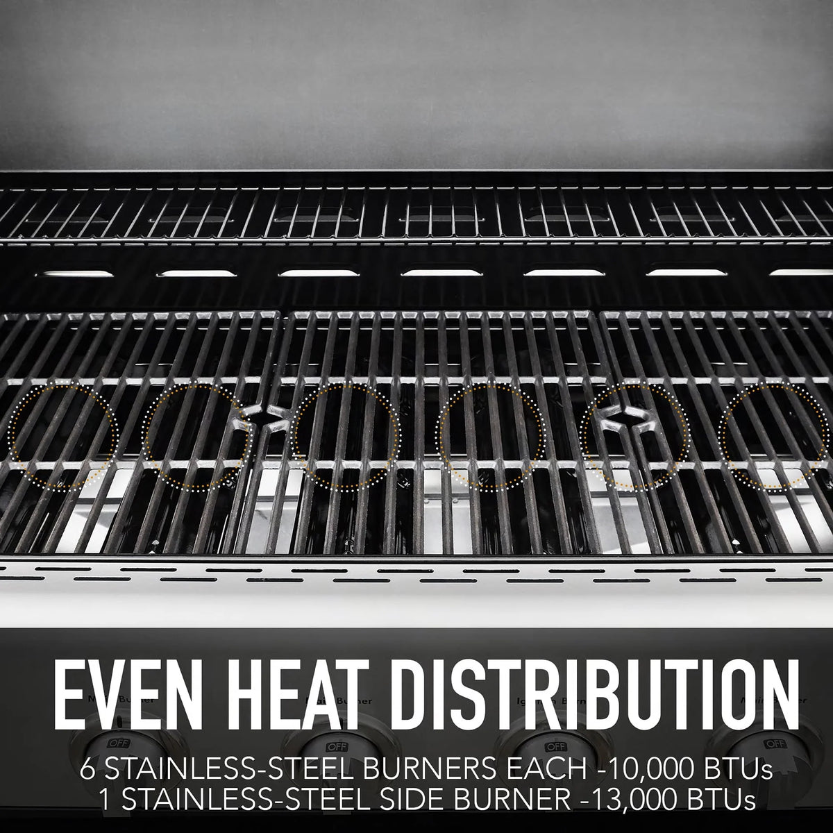 Kenmore 6-Burner Propane Gas Grill with Side Burner, PG-40611S0L, Stainless Steel with Black Trim