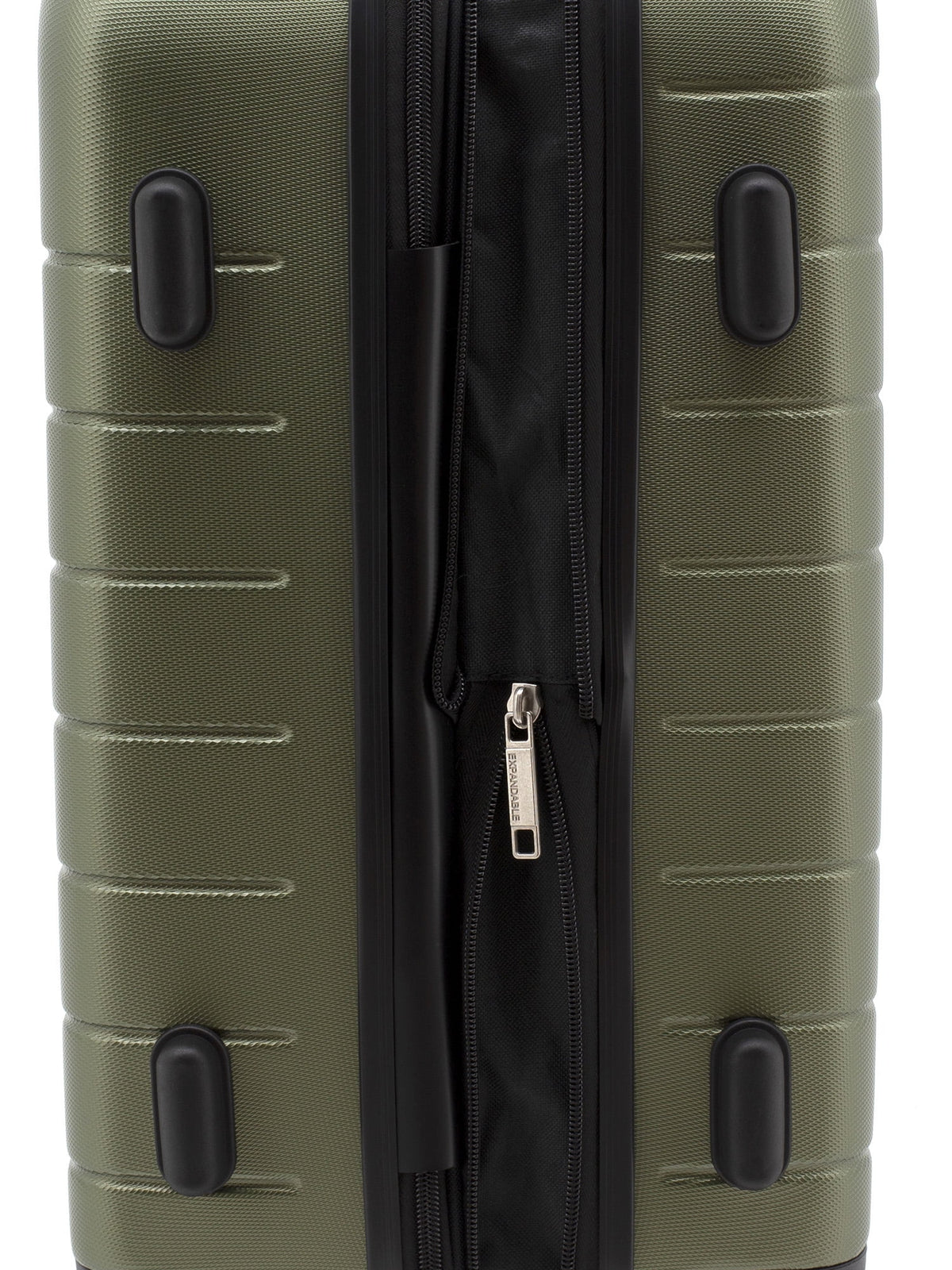 Wrangler 3 Piece Luggage Set with Cup Holder and USB Port, Olive Green