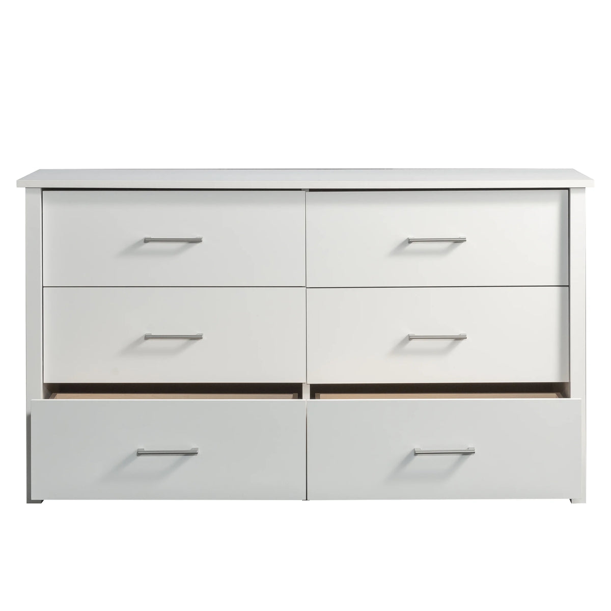 Mainstays Hillside 6-Drawer Dresser, Soft White Finish