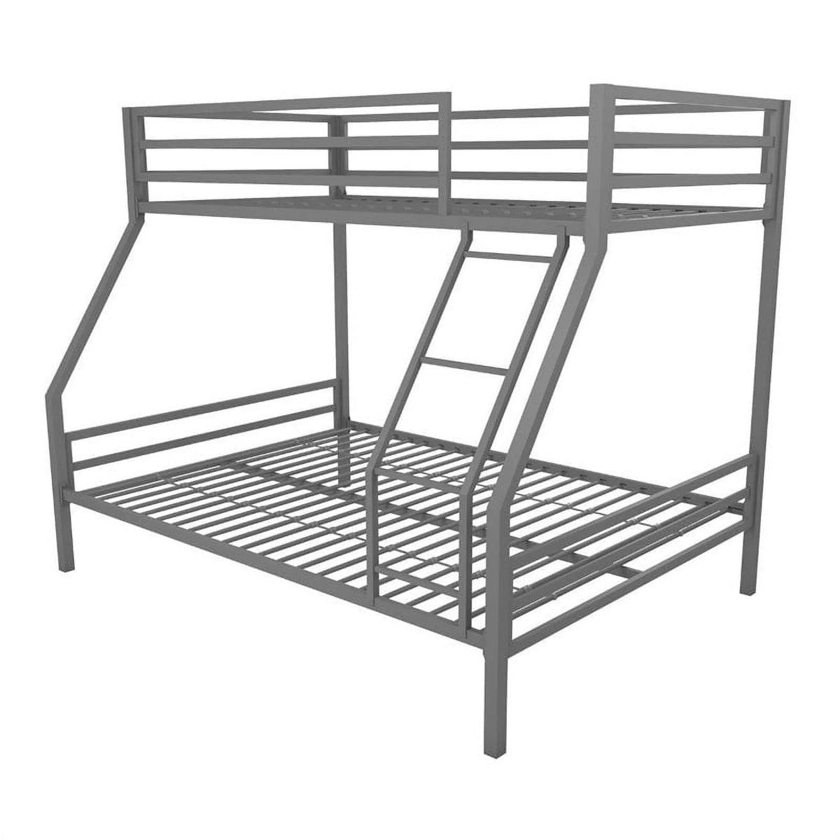 Teen Novogratz Charlie Twin-Over-Full Metal Bunk Bed, Gray