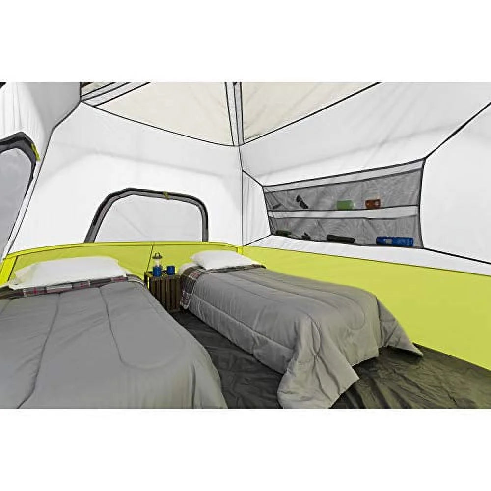 CORE 6 Person Instant Cabin Tent with Wall Organizer (Gray)