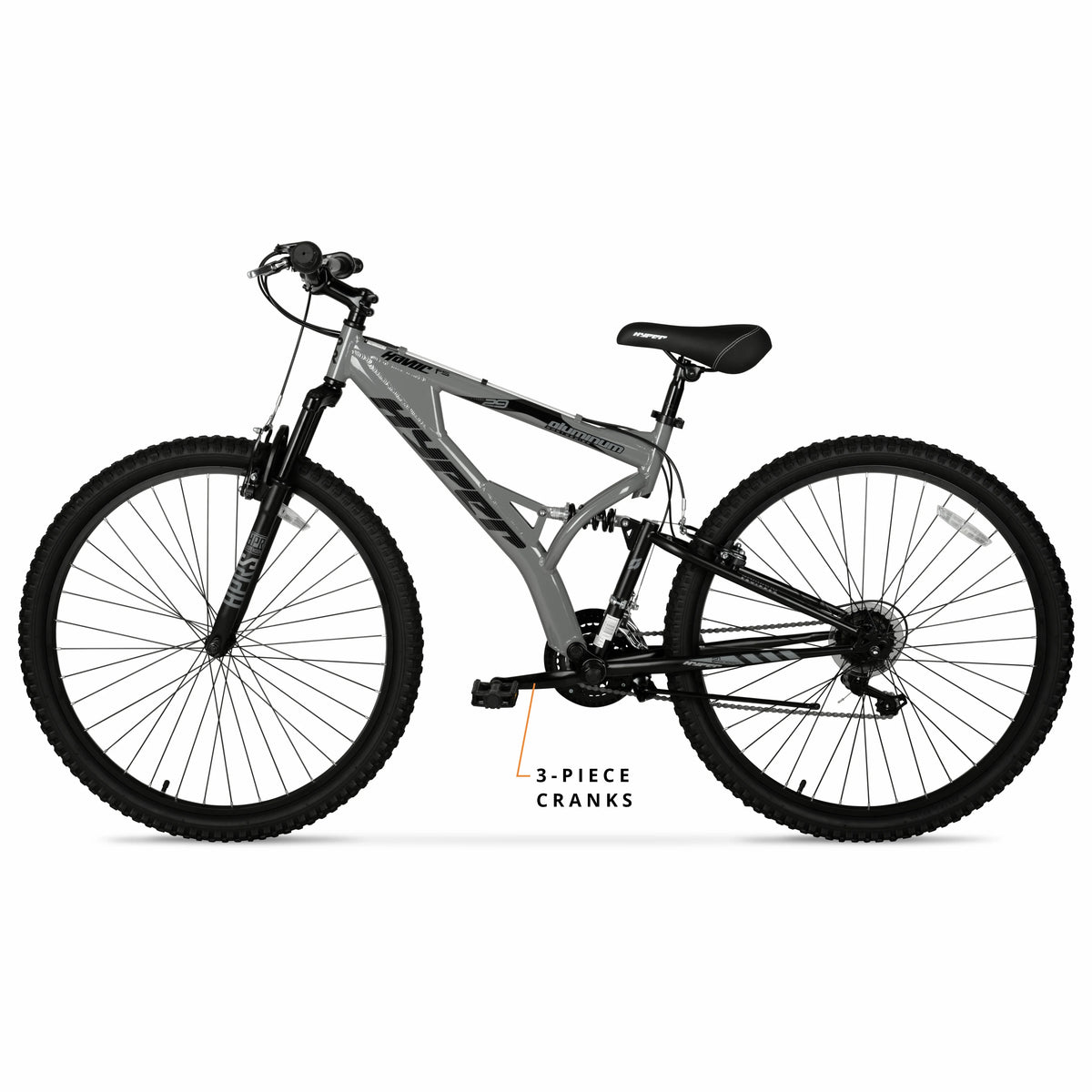 Hyper Bicycles 29" Men's Havoc Mountain Bike, Gray