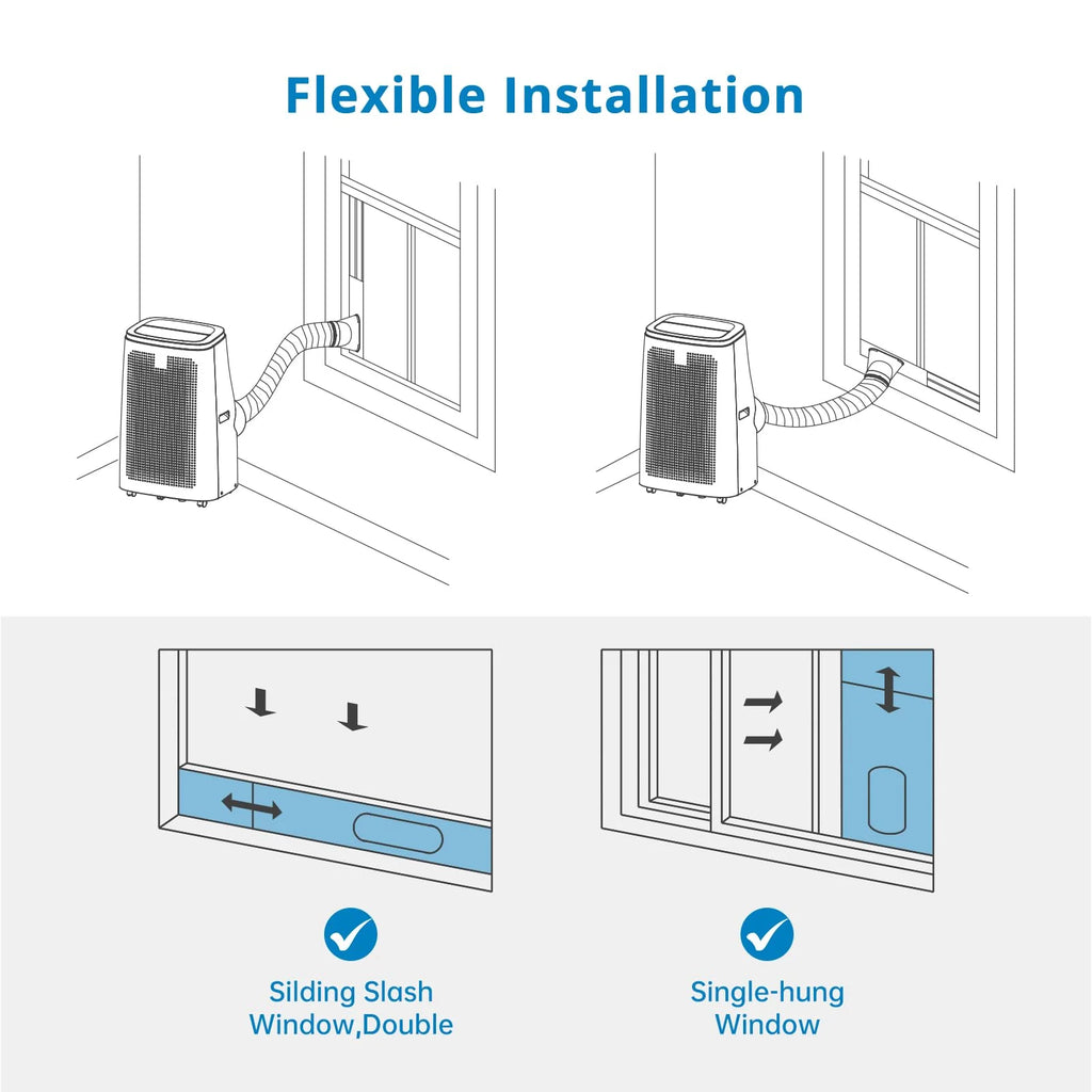 Danolapsi 14,000 BTU Portable Air Conditioners, 3-in-1 Free Standing Cooling AC Unit for Room up to 700 Sq. Ft, Compact AC Unit Air Cooler w/Fan & Dry Function, LED Display Air Conditioners with timer