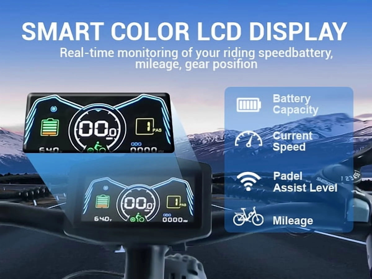 (US in Stock) 5000W Peak Dual Motor Electric Bike for Adults , 60V 25AH Removable Battery Ebike , 50MPH AWD 21-Speed Mountain Snow E-Bike with 26" x 4.0 Fat Tire, Long Range Mountain Off-Road EBikes