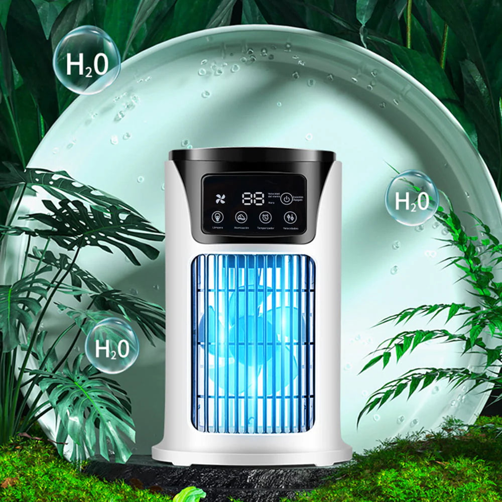 KIZOCAY Portable air conditioner with 6 air speeds, 60 & 120 automatic oscillating evaporative air conditioning fan, quite air cooler humidifier, suitable for home office outdoor, white