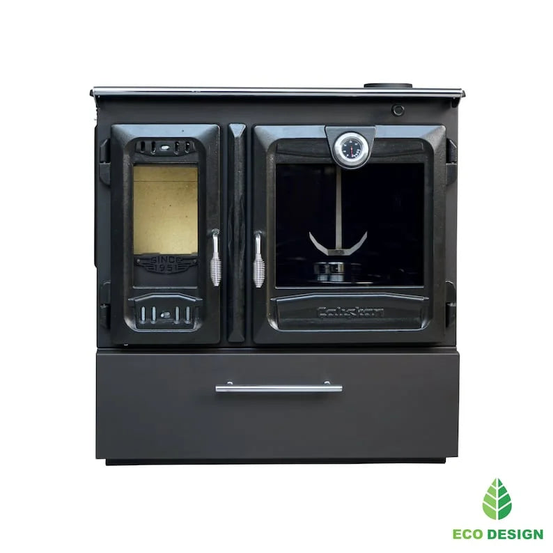 Multifunctional Wood Burning Cast Iron Stove with Oven 3D Box Cooking Baking Heating Stove Suitable For Tiny House and Farm House